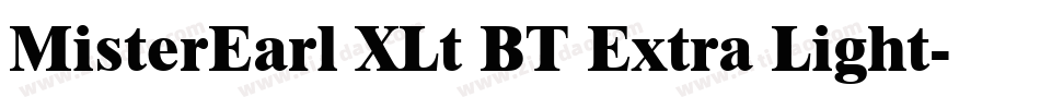 MisterEarl XLt BT Extra Light字体转换